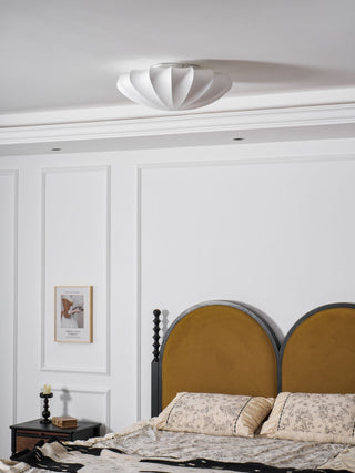 Solara Plafonnier Tissu Coquillage Sculptural Élégant
