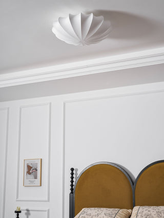 Solara Plafonnier Tissu Coquillage Sculptural Élégant