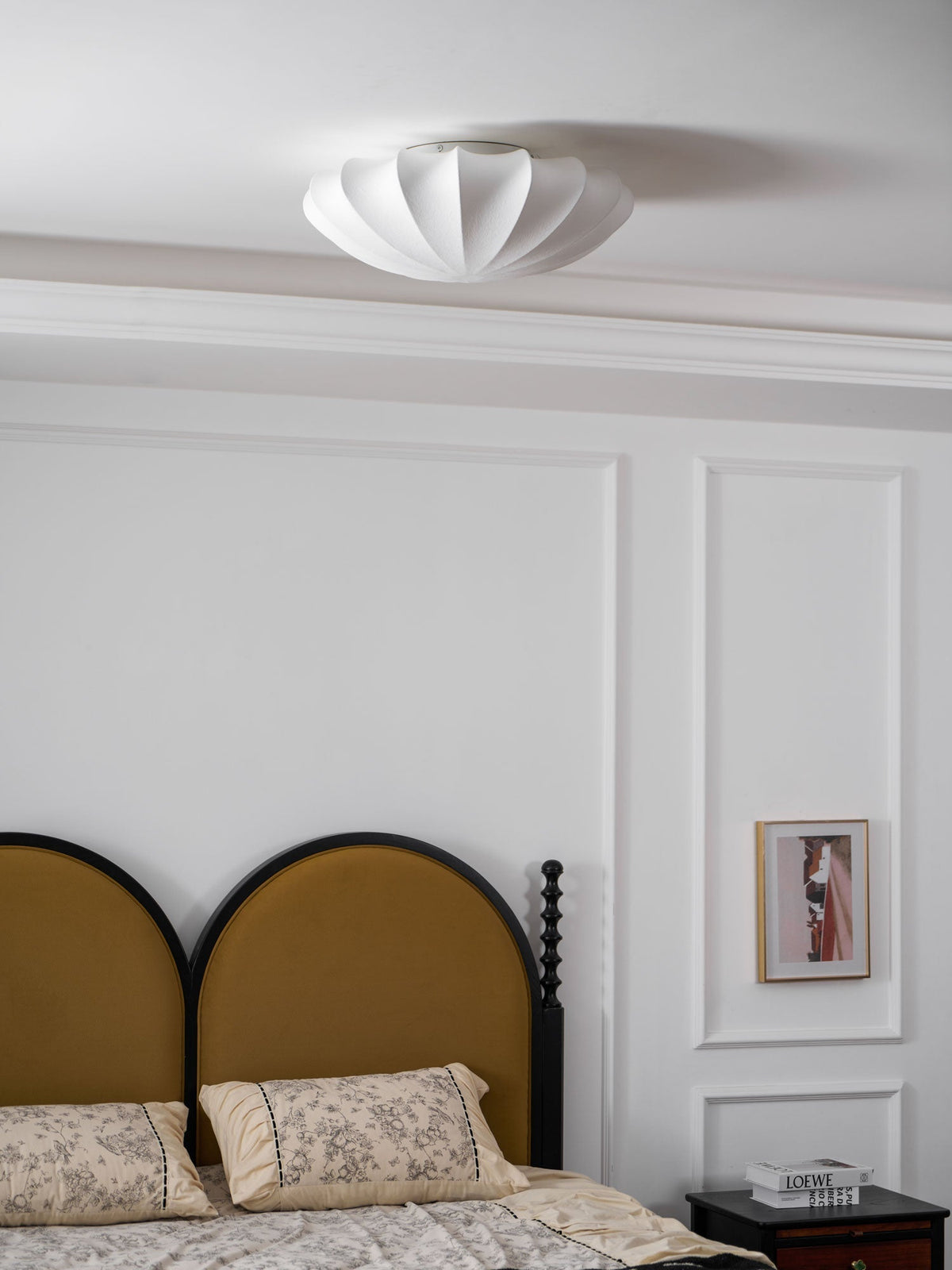 Zorenae Plafonnier Tissu Coquillage Sculptural Élégant