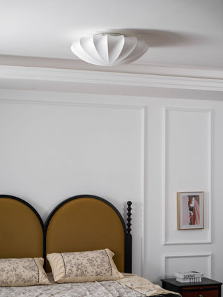 Solara Plafonnier Tissu Coquillage Sculptural Élégant