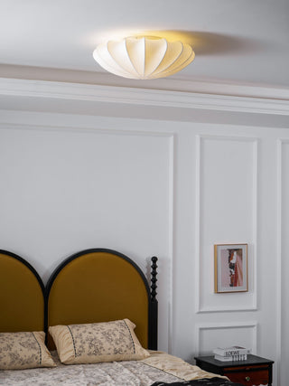 Solara Plafonnier Tissu Coquillage Sculptural Élégant