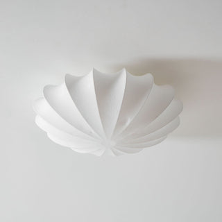 Solara Plafonnier Tissu Coquillage Sculptural Élégant