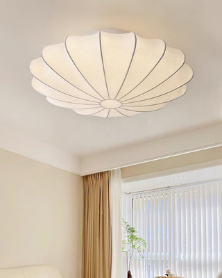 Solara Plafonnier Tissu Coquillage Sculptural Élégant