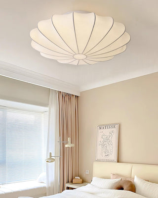 Solara Plafonnier Tissu Coquillage Sculptural Élégant