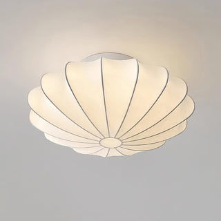 Solara Plafonnier Tissu Coquillage Sculptural Élégant