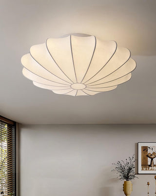 Solara Plafonnier Tissu Coquillage Sculptural Élégant