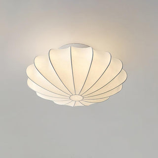 Solara Plafonnier Tissu Coquillage Sculptural Élégant