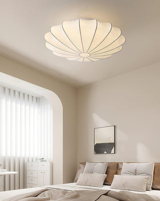 Solara Plafonnier Tissu Coquillage Sculptural Élégant