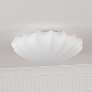 Solara Plafonnier Tissu Coquillage Sculptural Élégant