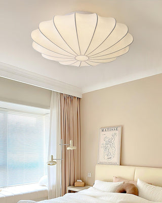 Solara Plafonnier Tissu Coquillage Sculptural Élégant
