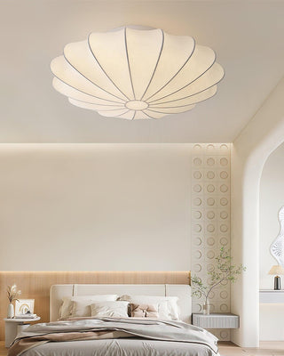 Solara Plafonnier Tissu Coquillage Sculptural Élégant
