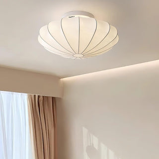 Solara Plafonnier Tissu Coquillage Sculptural Élégant