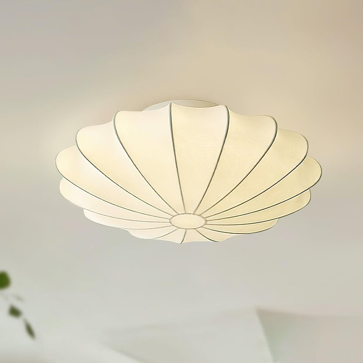 Zorenae Plafonnier Tissu Coquillage Sculptural Élégant