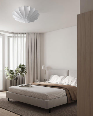 Solara Plafonnier Tissu Coquillage Sculptural Élégant