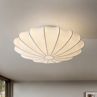 Solara Plafonnier Tissu Coquillage Sculptural Élégant