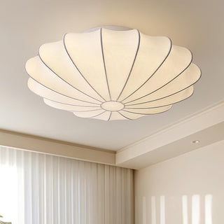 Solara Plafonnier Tissu Coquillage Sculptural Élégant