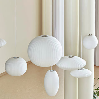 Nebula Lampe Suspendue en Soie de Mûrier Boule