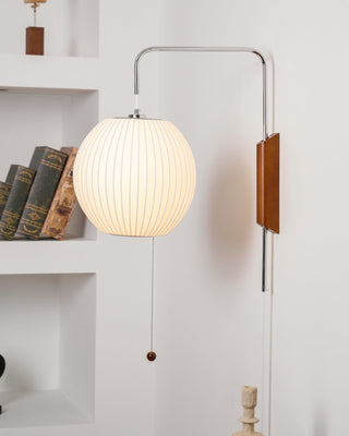 Lustra Applique Murale Boule en Noyer