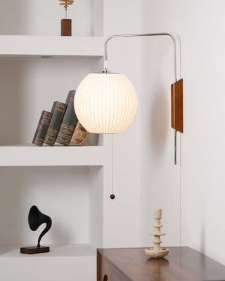 Lustra Applique Murale Boule en Noyer