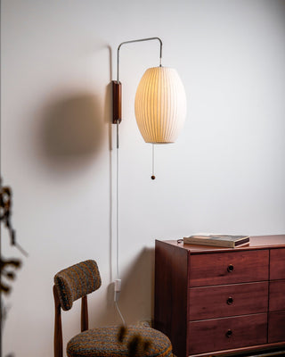 Lustra Applique Murale Boule en Noyer