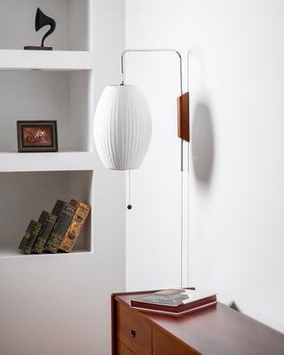 Lustra Applique Murale Boule en Noyer