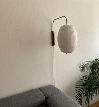 Lustra Applique Murale Boule en Noyer
