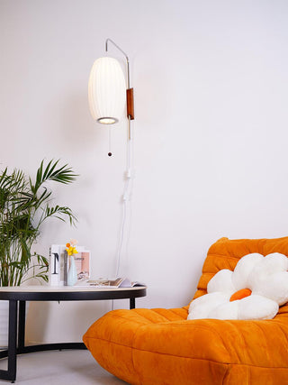 Lustra Applique Murale Boule en Noyer