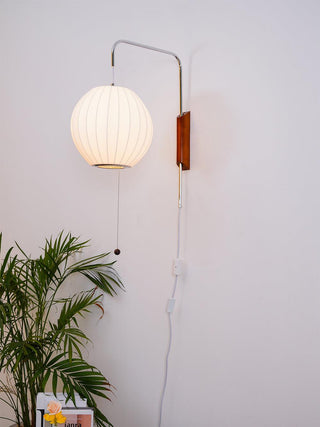 Lustra Applique Murale Boule en Noyer