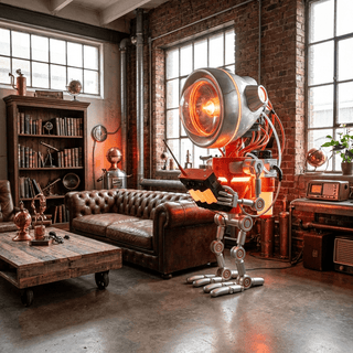 Neo Scout Robot Sculpture-Neutral Decor