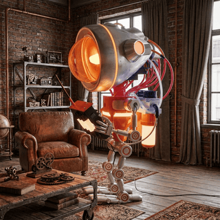 Neo Scout Robot Sculpture-Neutral Decor
