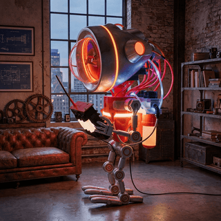 Neo Scout Robot Sculpture-Neutral Decor