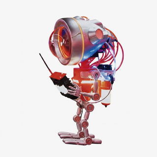 Neo Scout Robot Sculpture-Neutral Decor