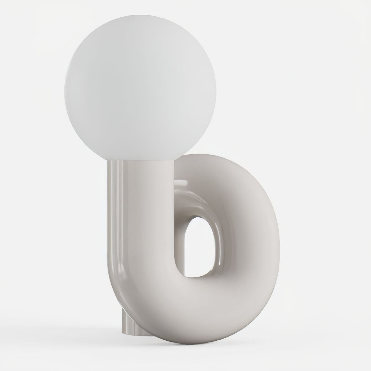 Soreeon Lampe de Table Forme N Ludique Tout Blanc