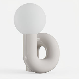 Soreeon Lampe de Table Forme N Ludique Tout Blanc