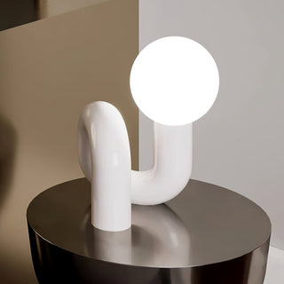 Soreeon Lampe de Table Forme N Ludique Tout Blanc