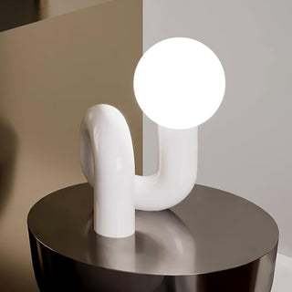 Soreeon Lampe de Table Forme N Ludique Tout Blanc