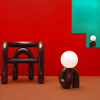 Soreeon Lampe de Table Forme N Ludique Tout Blanc