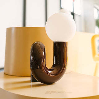 Soreeon Lampe de Table Forme N Ludique Tout Blanc