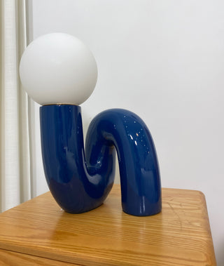 Soreeon Lampe de Table Forme N Ludique Tout Blanc
