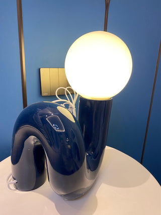 Soreeon Lampe de Table Forme N Ludique Tout Blanc