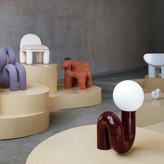 Soreeon Lampe de Table Forme N Ludique Tout Blanc