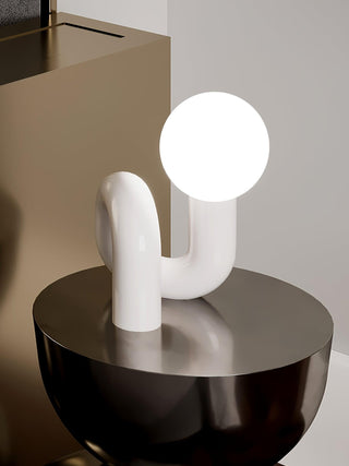 Soreeon Lampe de Table Forme N Ludique Tout Blanc