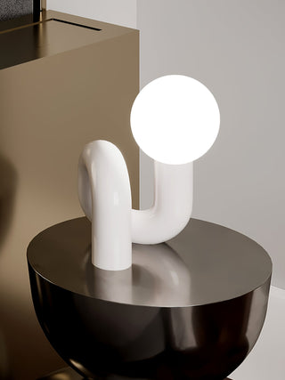 Soreeon Lampe de Table Forme N Ludique Tout Blanc