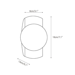 Umaris Lampe Murale Moderne Minimaliste en Verre et Travertin