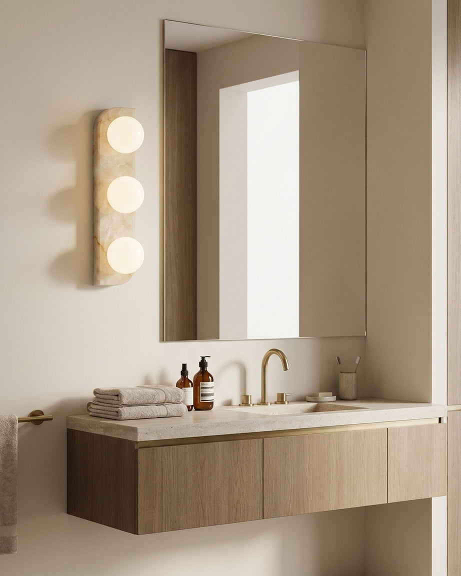 Onyx Applique Murale en Albâtre
