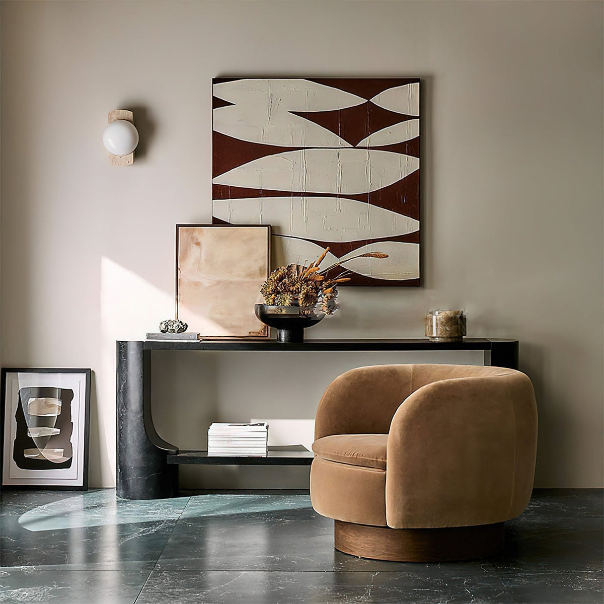 Aisle Wall Lamp Marble or Travertine-Neutral Decor