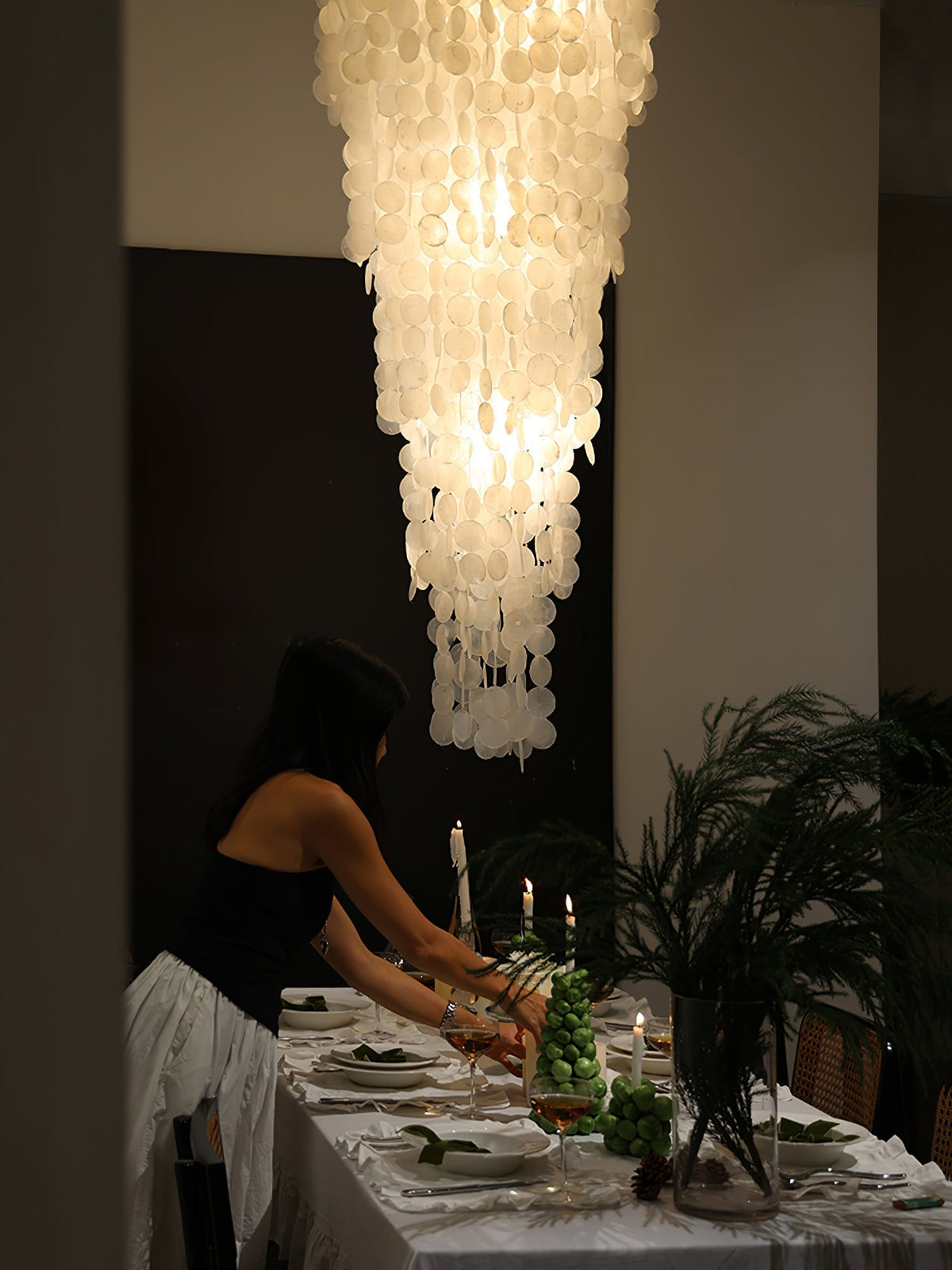 Caliana Lustre en Verre en Cascade