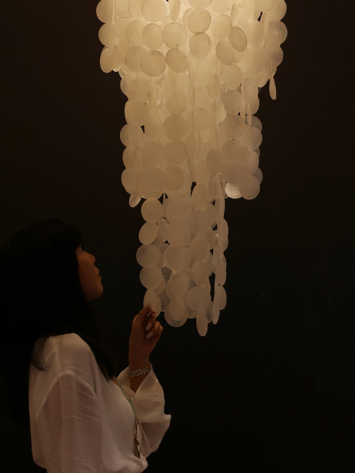 Caliana Lustre en Verre en Cascade