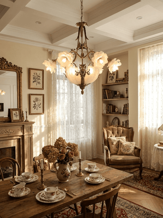 Nerina Brass Chandelier-Neutral Decor