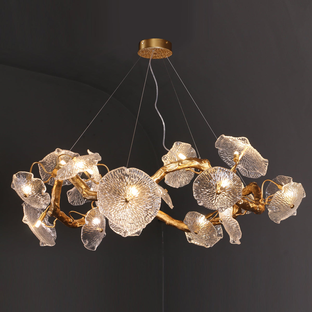 Avenhurst Lustre Lotus En Verre – vue 26
